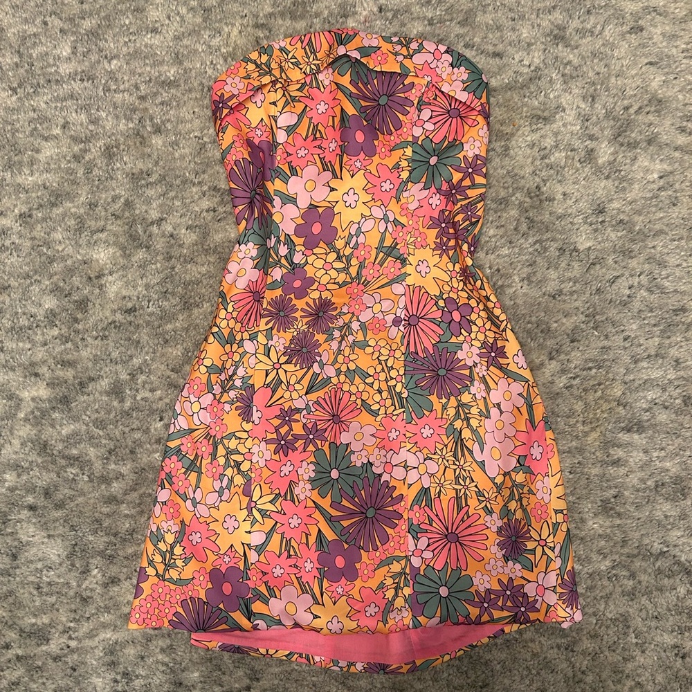 Blackbough Swim Floral Lace Up Tube Dress